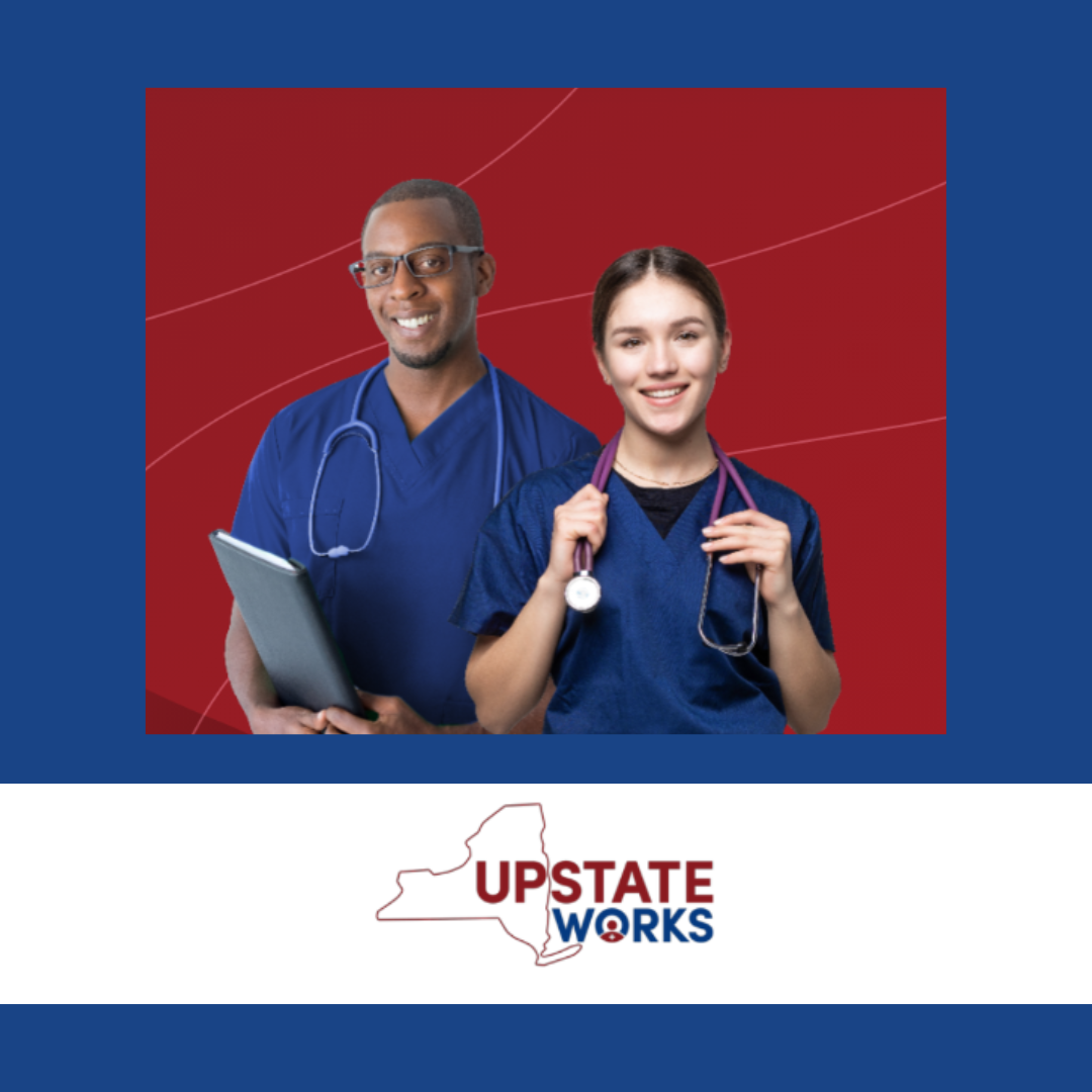 upstate works logo with doctors